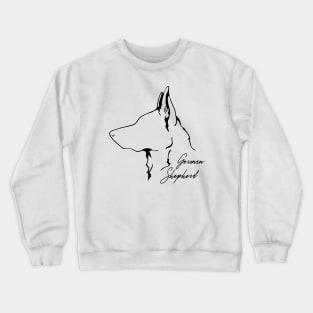 German Sheperd Dog Profile K9 dog Crewneck Sweatshirt